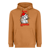 Meerkat Merry Christmas Cat Heavyweight Hoodie - SublimationCraftShop