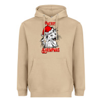 Mushroom Merry Christmas Cat Heavyweight Hoodie - SublimationCraftShop