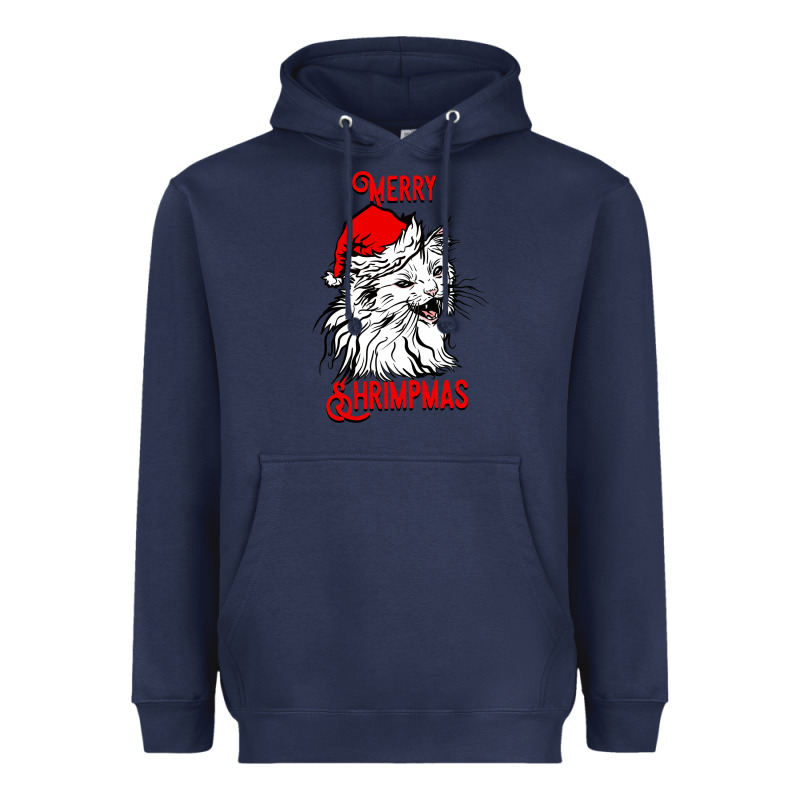 Merry Christmas Cat Heavyweight Hoodie by SublimationCraftShop | Teevron