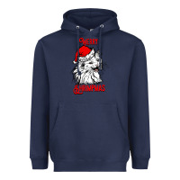 Navy Merry Christmas Cat Heavyweight Hoodie - SublimationCraftShop
