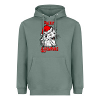 Sage Merry Christmas Cat Heavyweight Hoodie - SublimationCraftShop