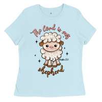 Baby Blue the lord is my shepherd Ladies Tee - Artiststas