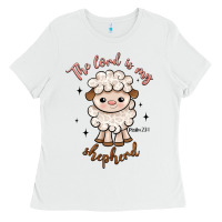 White the lord is my shepherd Ladies Tee - Artiststas