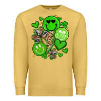 Antique Gold st patrick's day green smile Premium Sweatshirt - Artiststas