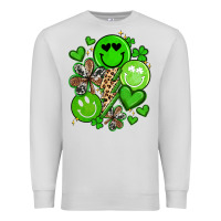 Dove Grey st patrick's day green smile Premium Sweatshirt - Artiststas