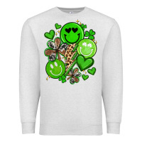 Oatmeal Heather st patrick's day green smile Premium Sweatshirt - Artiststas