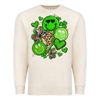 Sandshell st patrick's day green smile Premium Sweatshirt - Artiststas