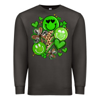 Smoke st patrick's day green smile Premium Sweatshirt - Artiststas