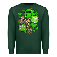 Sports Green st patrick's day green smile Premium Sweatshirt - Artiststas