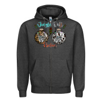 Charcoal Heather Jingle Bell Rockin Zipper Hoodie - CowhideDigitalArt