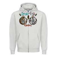 Dove Grey Jingle Bell Rockin Zipper Hoodie - CowhideDigitalArt