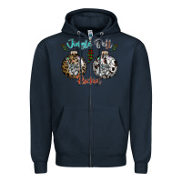 Navy Jingle Bell Rockin Zipper Hoodie - CowhideDigitalArt