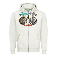 Oatmeal Heather Jingle Bell Rockin Zipper Hoodie - CowhideDigitalArt