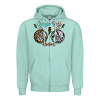 Seafoam Jingle Bell Rockin Zipper Hoodie - CowhideDigitalArt