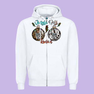 Jingle Bell Rockin Zipper Hoodie Designed By Cowhidedigitalart