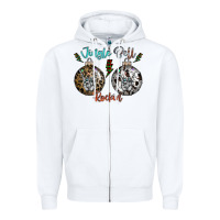 White Jingle Bell Rockin Zipper Hoodie - CowhideDigitalArt