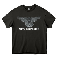 Asphalt Hot Trend Raven Nevermore Poetry Halloween Edgar Allan Poe Heavy Core Tee - lanVoArt