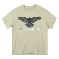Mossy Hot Trend Raven Nevermore Poetry Halloween Edgar Allan Poe Heavy Core Tee - lanVoArt