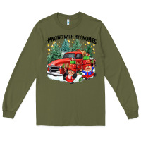 Army Green hanging with my gnomies Long Sleeve Tee - CowGirlArtShop