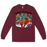 Burgundy hanging with my gnomies Long Sleeve Tee - CowGirlArtShop