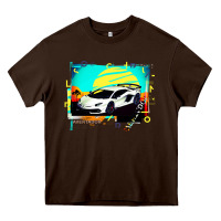 Chocolate Brown Lam borghini Aventador SVJ gift Heavy Core Tee - lanVoArt