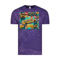 Cloud Purple school bus Vintage Tee - texasbilliewilder