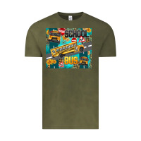 Vintage Olive school bus Vintage Tee - texasbilliewilder