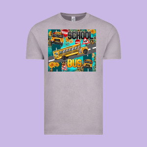School Bus Vintage Tee Designed By Texasbilliewilder