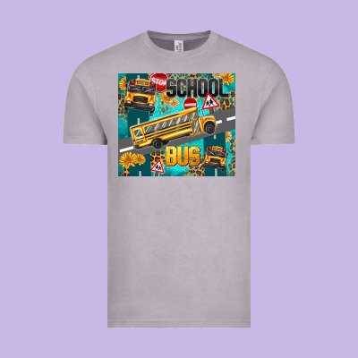 School Bus Vintage Tee Designed By Texasbilliewilder