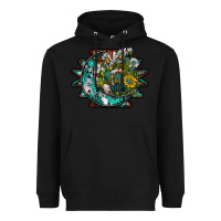 Black aztec moon Heavyweight Hoodie - SublimationCraftShop