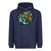 Navy aztec moon Heavyweight Hoodie - SublimationCraftShop