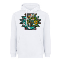 White aztec moon Heavyweight Hoodie - SublimationCraftShop