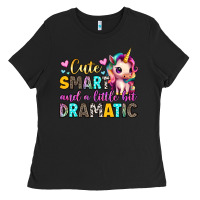 Black cute smart and a little bit dramatic Ladies Tee - Artiststas