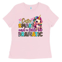 Bubblegum Pink cute smart and a little bit dramatic Ladies Tee - Artiststas