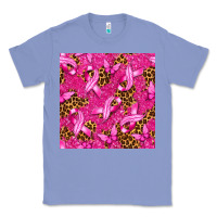 Colony Blue breast cancer with ribbon and butterfly seamless p Classic Tee - texasbilliewilder