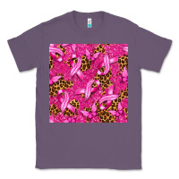 Lavender breast cancer with ribbon and butterfly seamless p Classic Tee - texasbilliewilder