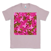 Lilac breast cancer with ribbon and butterfly seamless p Classic Tee - texasbilliewilder