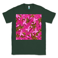 Sports Green breast cancer with ribbon and butterfly seamless p Classic Tee - texasbilliewilder
