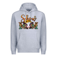 Heather Grey show mom baby cow Premium Hoodie - Jasminsmagicworld
