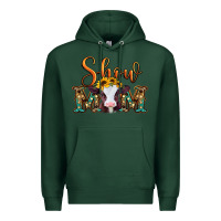 Sports Green show mom baby cow Premium Hoodie - Jasminsmagicworld