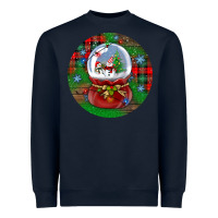 Navy snow globe christmas ornament Heavyweight Sweatshirt - BundleAndBundleShop