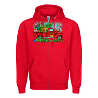 Red jesus take the wheel Zipper Hoodie - CowhideDigitalArt