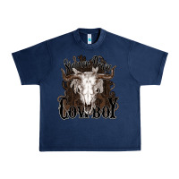 Navy Simmer down Cowboy Urban Heavy Tee - HowdyJamesFarm