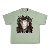 Oil Green Simmer down Cowboy Urban Heavy Tee - HowdyJamesFarm