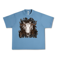 Pebble Blue Simmer down Cowboy Urban Heavy Tee - HowdyJamesFarm