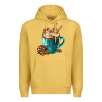 Antique Gold Chocolate And Coffee Premium Hoodie - FaDigitalArtStudio