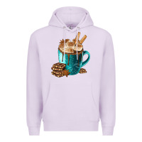 Lilac Chocolate And Coffee Premium Hoodie - FaDigitalArtStudio