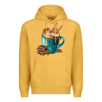 Mustard Chocolate And Coffee Premium Hoodie - FaDigitalArtStudio