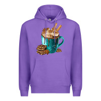 Purple Chocolate And Coffee Premium Hoodie - FaDigitalArtStudio