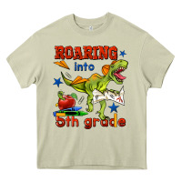Mossy roaring into 5th grade Heavy Core Tee - BundleAndBundleShop